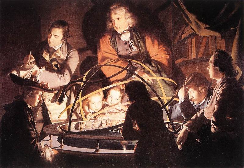 WRIGHT, Joseph A Philosopher Lecturing with a Mechanical Planetary  wr France oil painting art